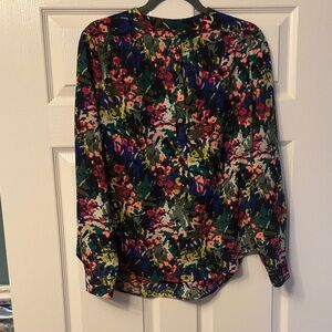 J. Crew Multicolor Floral Blouse